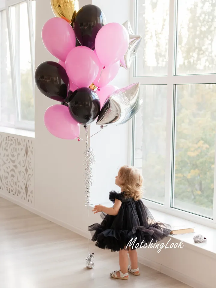 Black Toddler Tulle Dress, Black Flower Girl Dress, Black Tutu Dress, Birthday Dress 1 Year Old, Formal Dress, Elegant Dress, Cake Smash