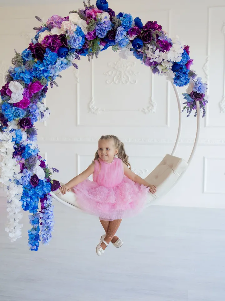 Size 4T Pink Birthday Tutu Dress, Ready To Ship, Pink Tulle Dress, Girl Holiday Dress, Baby Party Outfit, Princess Dress, Photoshoot Dress