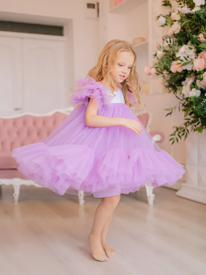 Lavender Tutu Dress, Lilac Toddler Dress, Flower Girl Tulle Dress, Toddler Formal Dress, 1st Birthday Dress, Princess Dress, Photoshoot