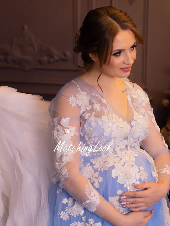 Mother Daughter Matching Dress, Baby Girl Dress, Matching Mommy And Me Outfit, Angel Wings Dress, Tulle Dress For Photoshoot, Maternity Gown