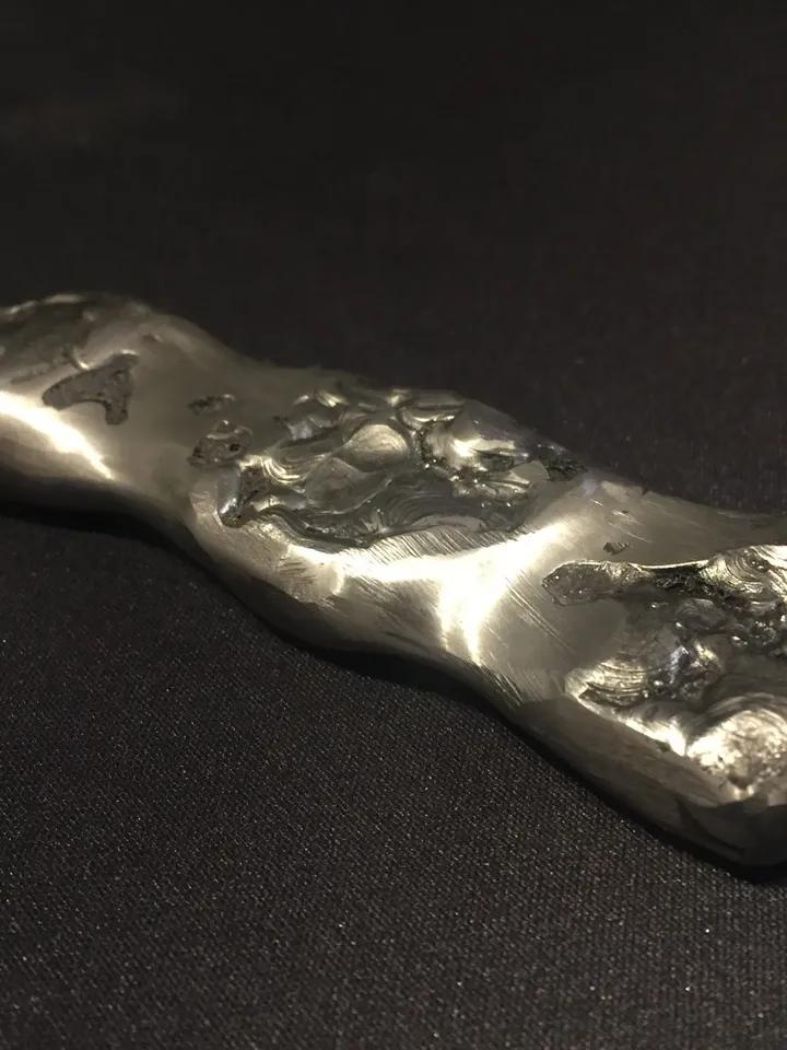 A Volcano, Accessory for Halloween Rough knife without handle of French craft forged in the old, Original, Unique, Artistic
