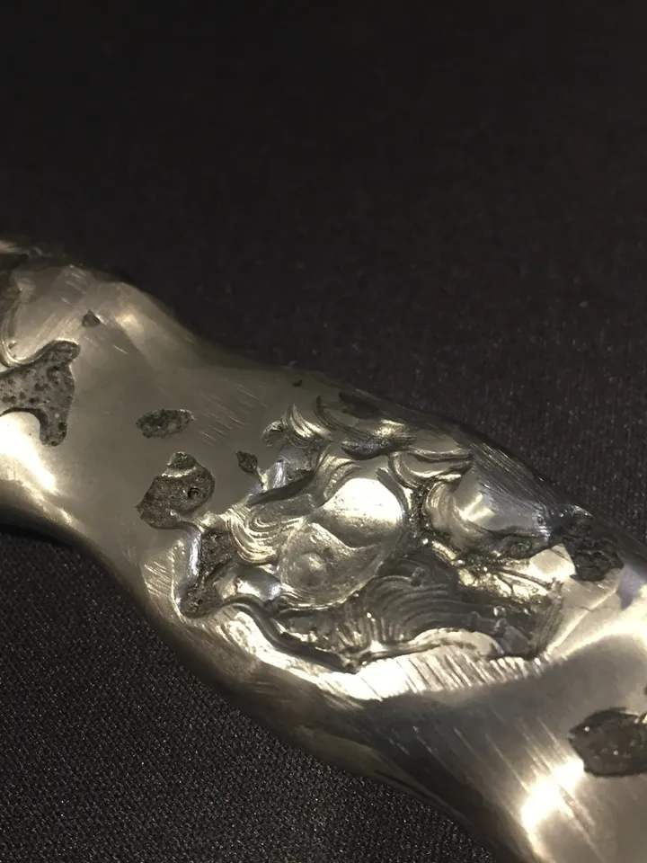 A Volcano, Accessory for Halloween Rough knife without handle of French craft forged in the old, Original, Unique, Artistic