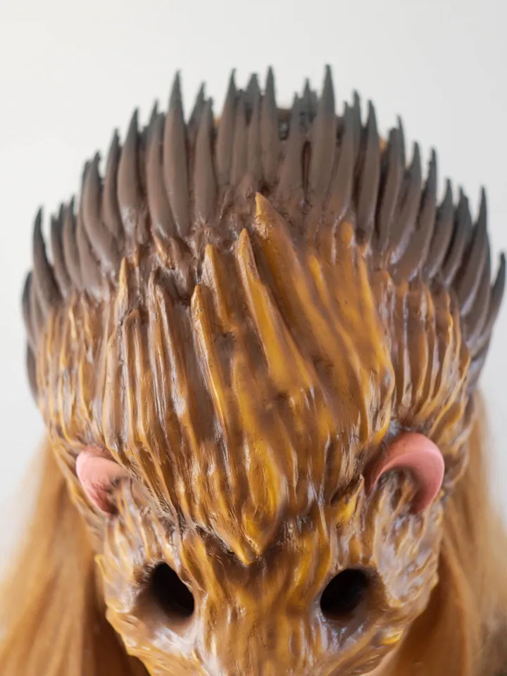 Hedgehog Mask Full Fase, Muzzle Mask, Realistic Animal Mask for Halloween or Cosplay, Kids Mask