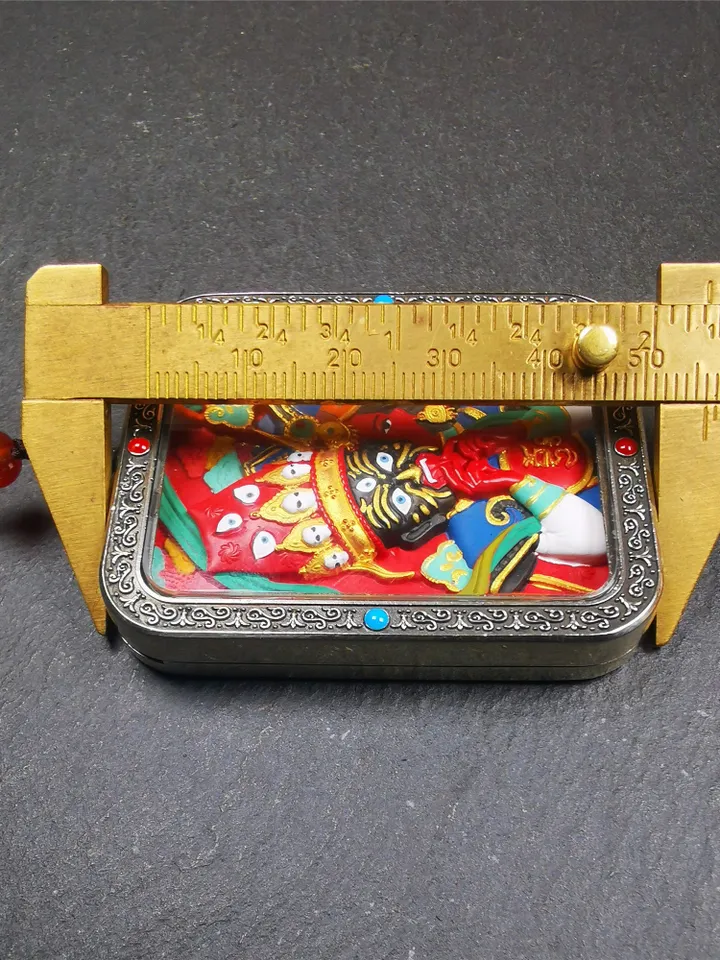 Gandhanra Handmade Tibetan Gau Ghau Shrine,Consecration Shri Devi Tsa Tsa,Drashi Lhamo,Zashi Lhamo,Mini Tibetan Buddhist Altar Amulet
