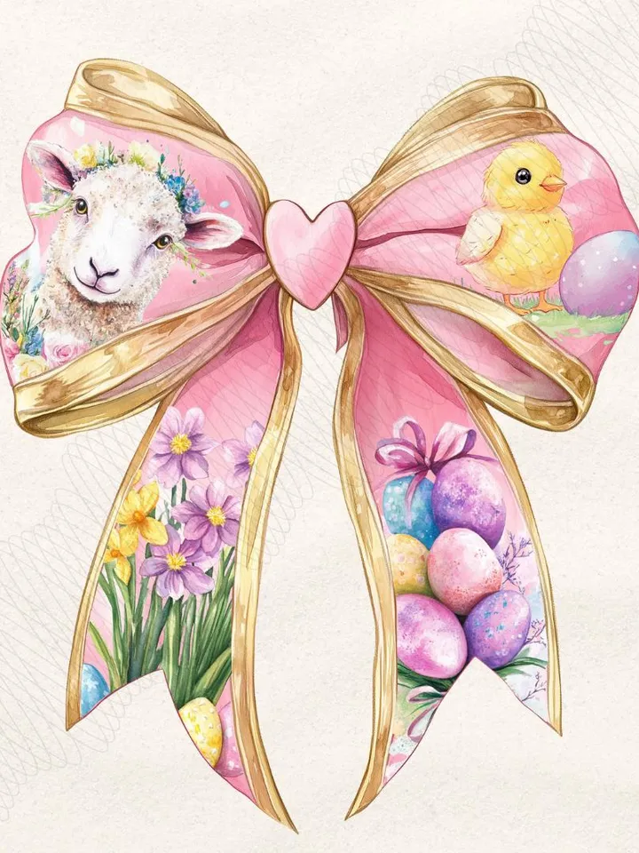 Easter Coquette PNG, Happy Easter Png, Bunny Bow Png, Retro Easter Png, Easter Bunny Png, Floral Spring Png,Easter Shirt Design, Girl Easter