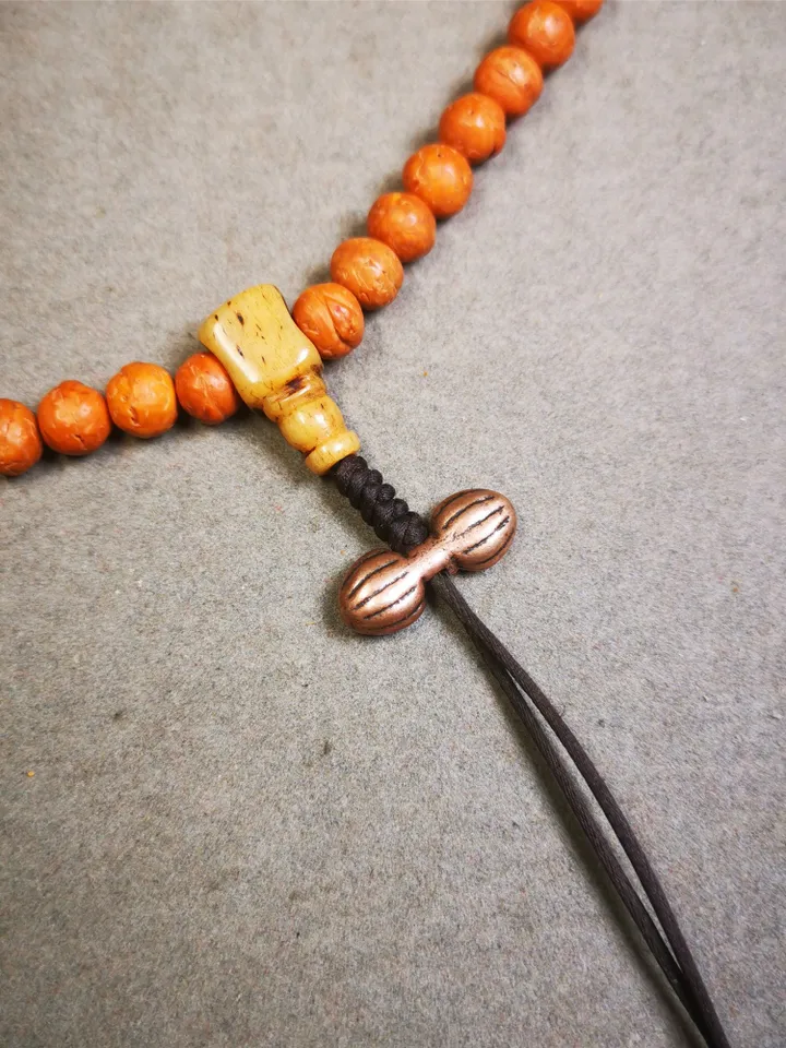 Gandhanra Handmade Tibetan Amulet,Vajra Pendant for Mala,Bag Hanging,Prayer Bead Accessories,0.87" × 0.35"
