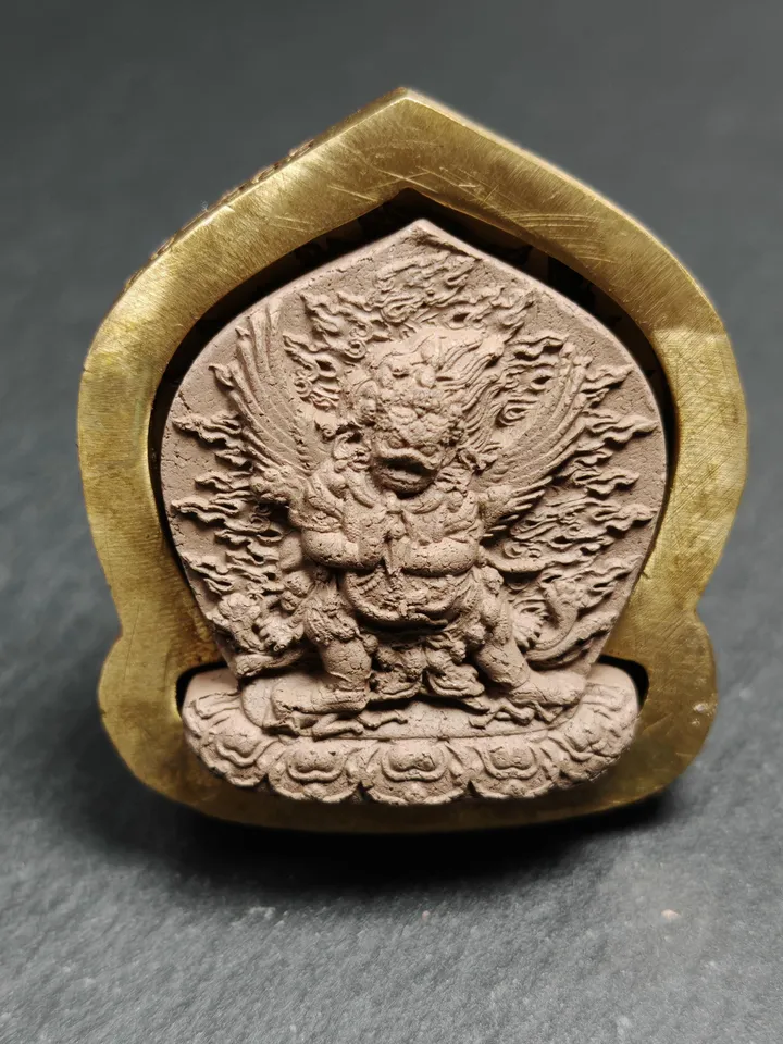 Vajrakilaya Tsa Tsa Mold,Old Version Dorje Phurba,4.5cm Height,Gandhanra Unique Tibetan Buddha Tsha Tsha Mould For Making Clay Statue