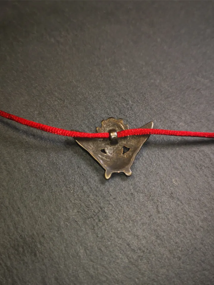 Gandhanra Antique Tibetan Buddhist Amulet Pendant,Garuda,Garula,Suparna,Golden-winged Bird,Made of Thokcha, 0.67"