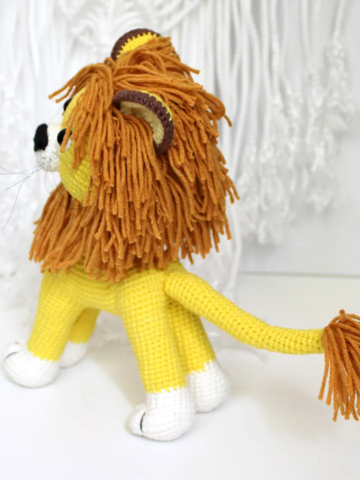Lion crochet pattern PDF in English Amigurumi lion cub stuffed animal toy