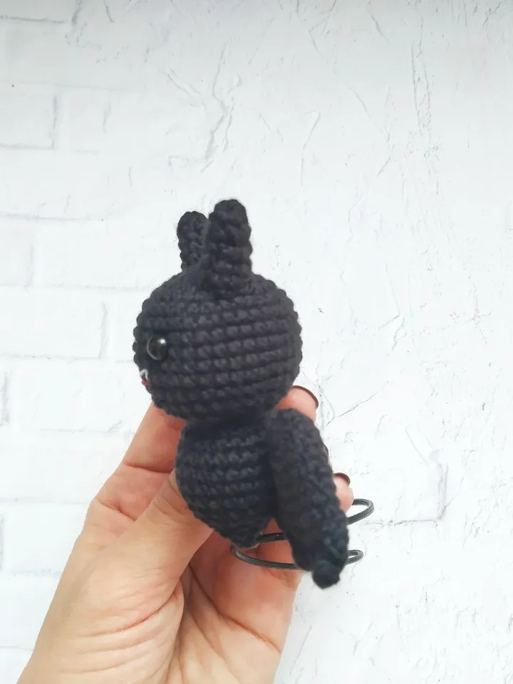 Bat rear view mirror accessories, black plush bat,
car decor, cute car accessories interior, kawaii bat plushie, car hanging, gothic gift for a friend, spooky car sharm, horror car accessories, Halloween gift.