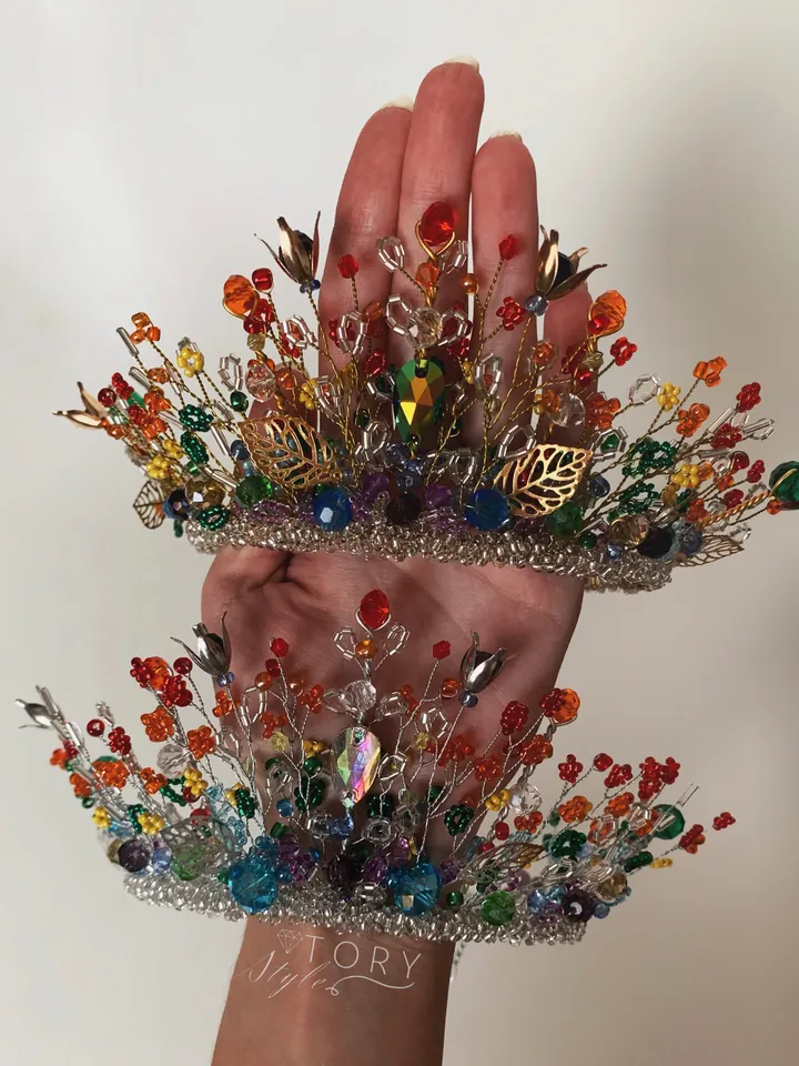 Rainbow crown, Rainbow headpiece, Multicolour tiara, LGBT accessories, LGBT crown, Rainbow tiara, Pride accessories, LGBTQ headpiece, Multicolour accessories