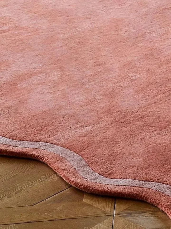 Buy 8x10 Irregular Red Shaped Rug | Hand-Tufted 100% Wool Handmade Area Rug | Carpet for Home, Bedroom, Living Room, Kids Room, Custom Rug