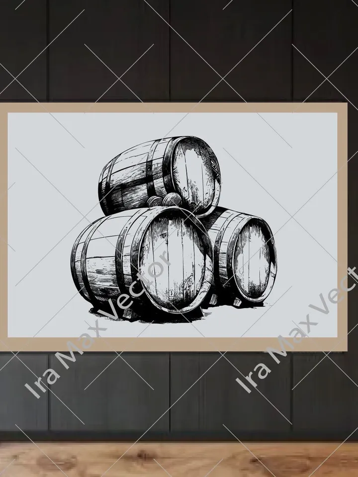 Barrels Svg, Wooden Barrel svg, Wine Barrels Svg, Barrels vintage, Barrels retro, Barrel Dxf, Barrel Png, Barrel Clipart, Barrel Files