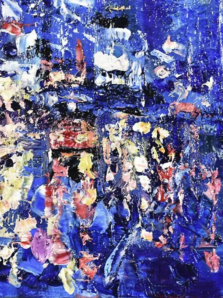 New York Painting Rainy NYC Original Art Night Street City Artwork 油畫原作