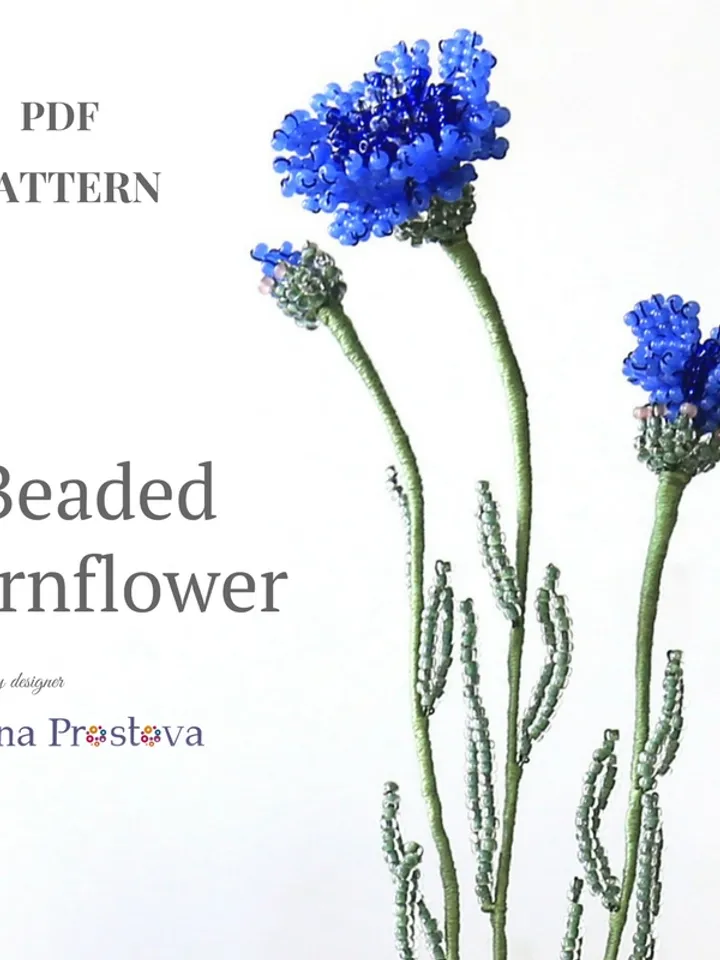 Beaded lilies of the valley, lilies of and dandelion | Beaded Flowers pattern | Seed bead patterns | Beadwork pattern