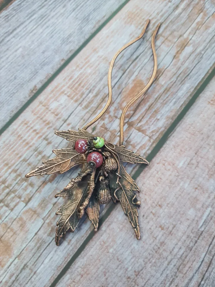 Copper jewelry, hair accessories, hairpin, gift for her, electroformed, electroforming, jewelry for hair, handmade jewelry