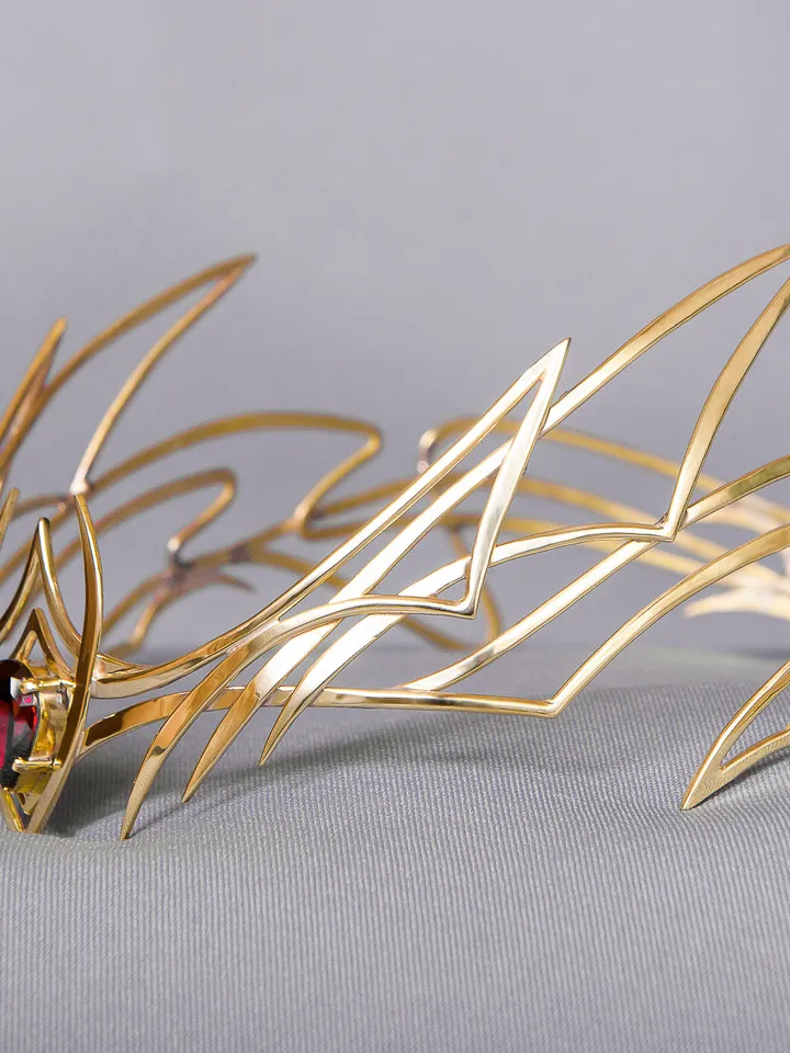 Dragon style diadem, Dragon queen diadem, fantasy elven crown, elven circlet, elven tiara, headband elven wedding