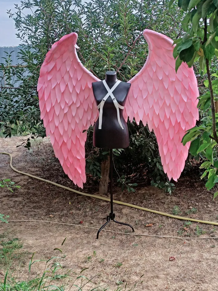 angel wings, pink wings, wedding wings, cosplay wings, dance wings, wings