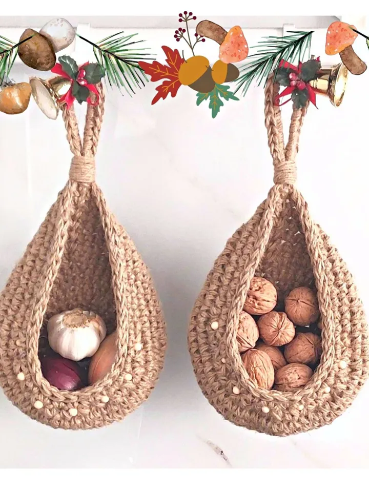 Christmas kitchen decor,gift,storage Wall hanging baskets