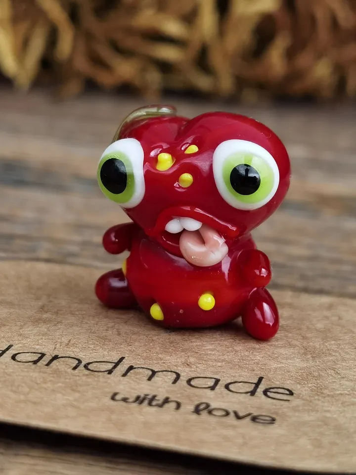 Tiny monster miniature, glass monster figurine, monster sculpture for terrarium decoration or fairy garden decor