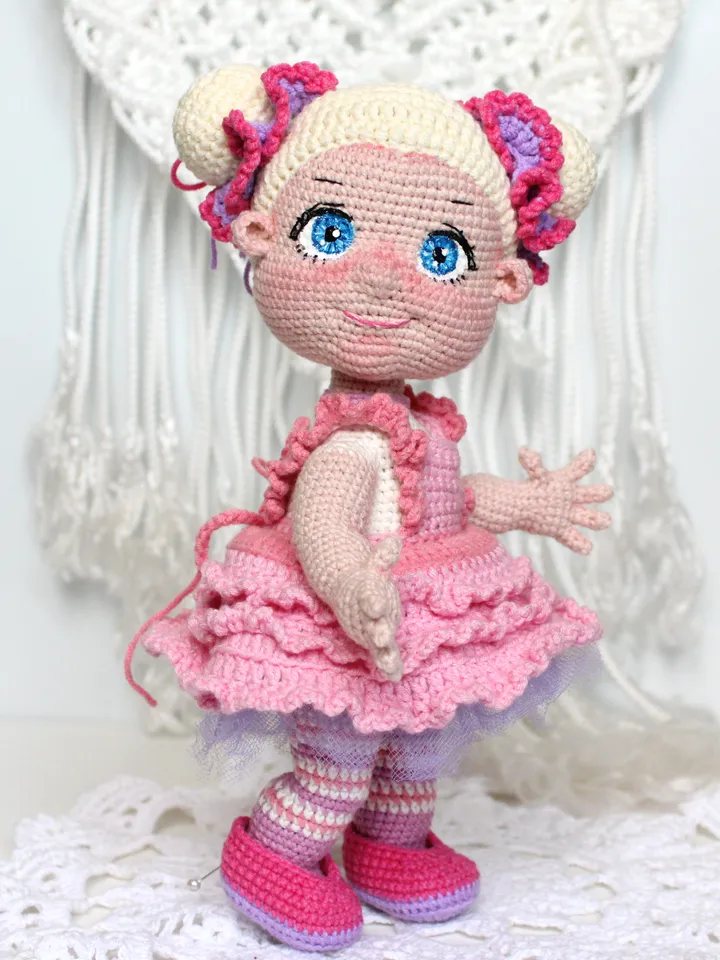 Crochet doll pattern PDF in English Amigurumi stuffed baby doll
