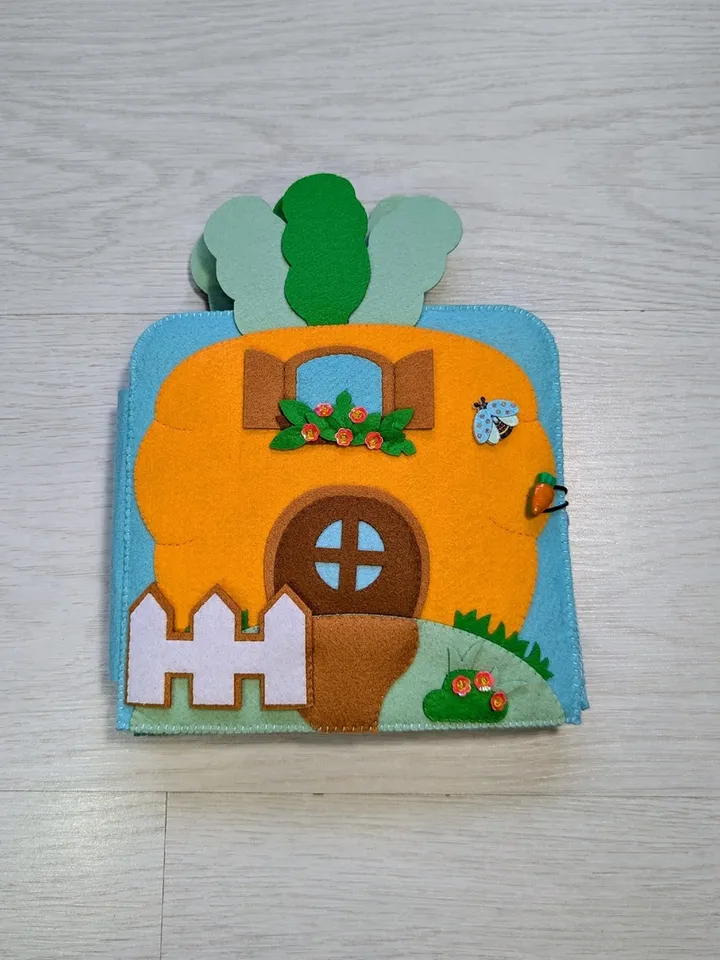 Educational felt book "Bunny's House"