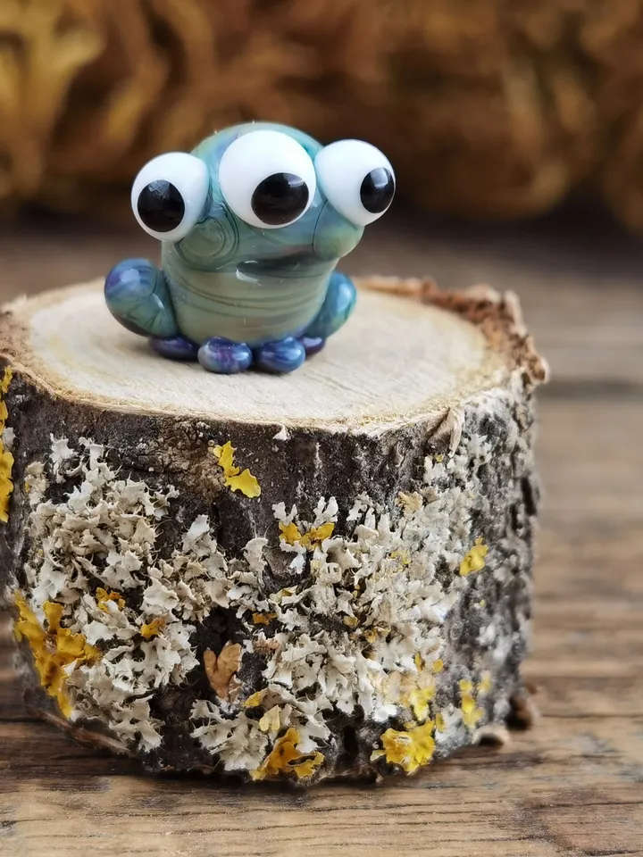 Tiny monster miniature, glass monster figurine, monster sculpture for terrarium decoration or fairy garden decor