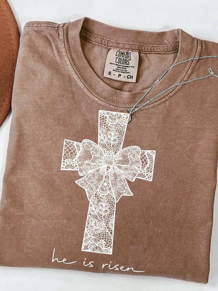 Christian Easter Coquette Png, Easter Lace Png, He is Risen Png, Jesus Easter Cross Png, Bible Verse Png, Happy Easter Png, White Lace Png