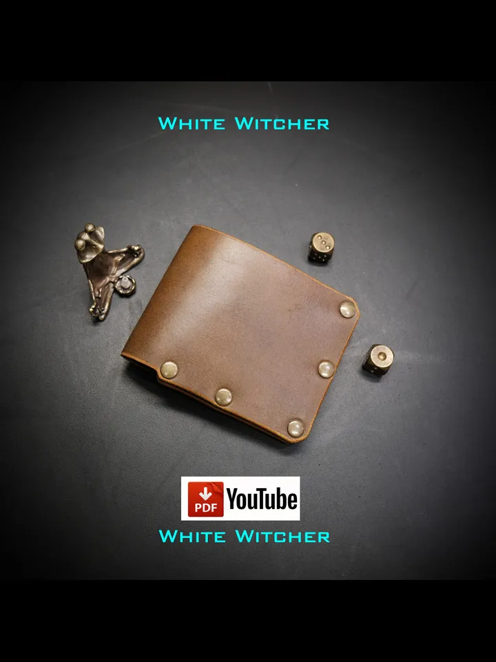 Riveted wallet - pdf leather pattern. BF27
