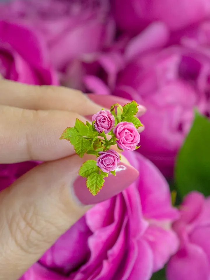 TUTORIAL Miniature shrub roses / spray roses with air dry clay