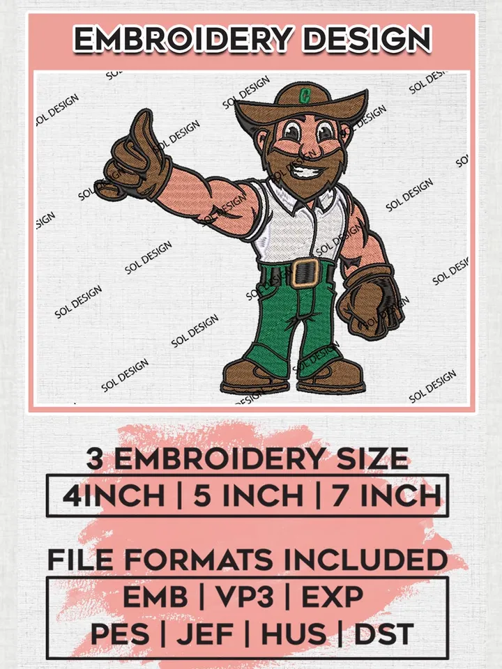 NCAA Charlotte 49ers Mascot Logo Embroidery Files, NCAA Charlotte 49ers Team Embroidery, NCAA Charlotte 49ers Logo, Machine embroidery designs, Digital Download