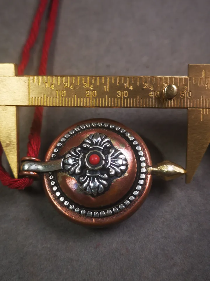 Gandhanra Acient Gau Ghau Shrine, Unique Round Tibetan Buddhist Altar Amulet Pendant