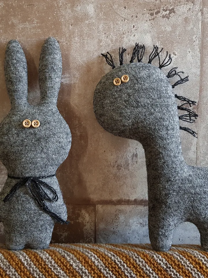 Horse sewing pattern PDF tutorial in English, stuffed animal template to sew, plush toy sewing diy