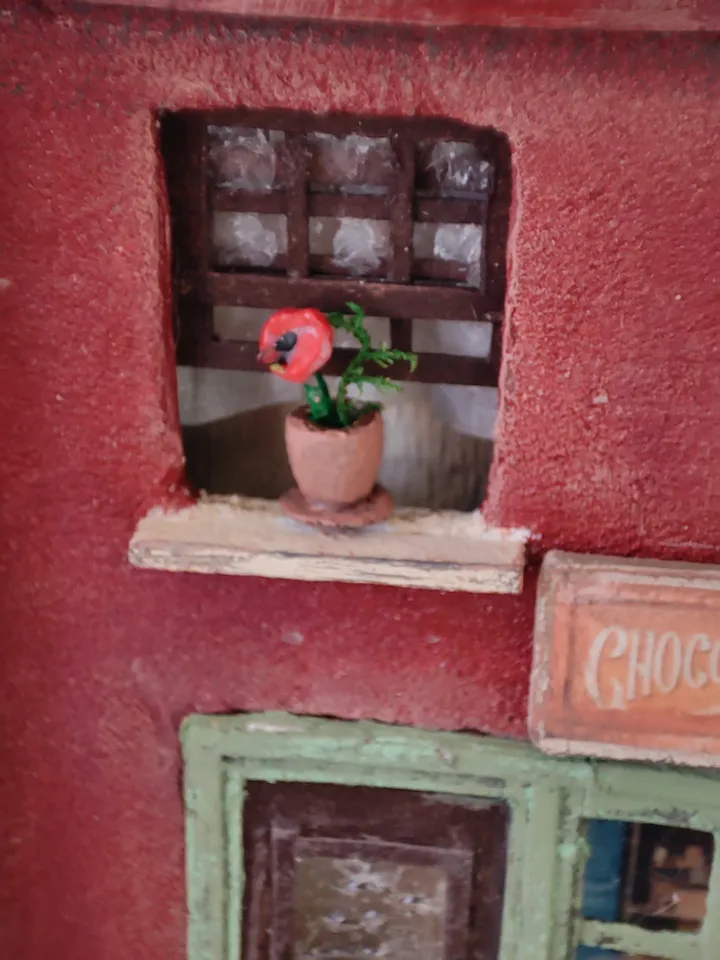 Shadow box 3D painting miniature on the wall Old Confectionery