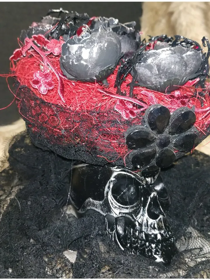 Infernal Boutonniere - Halloween Accessory - Scary gift - Gothic gift - skull 99