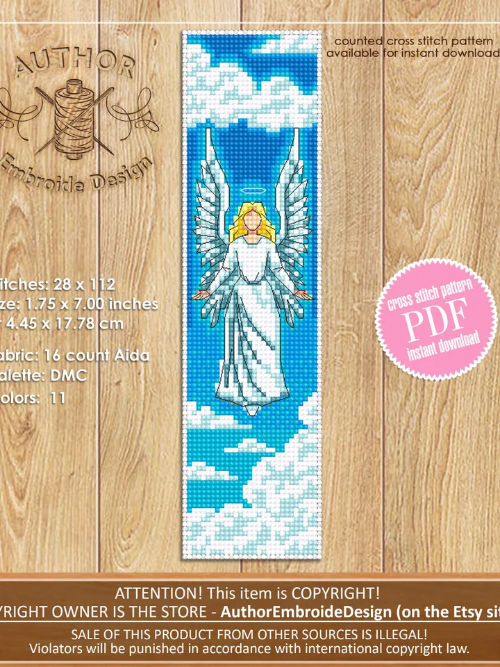 Set of Christian bookmarks cross stitch pattern PDF download Holy cross and white dove cross stitch Bible bookmark pattern digital PDF #B457