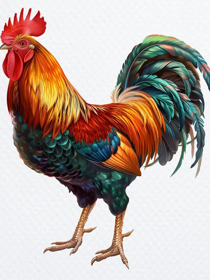 8 Rooster Clipart, Rooster PNG bundle, Western Clipart, Farm Animal PNG, digital art for Sublimation, Nursery Clipart, Digital Download