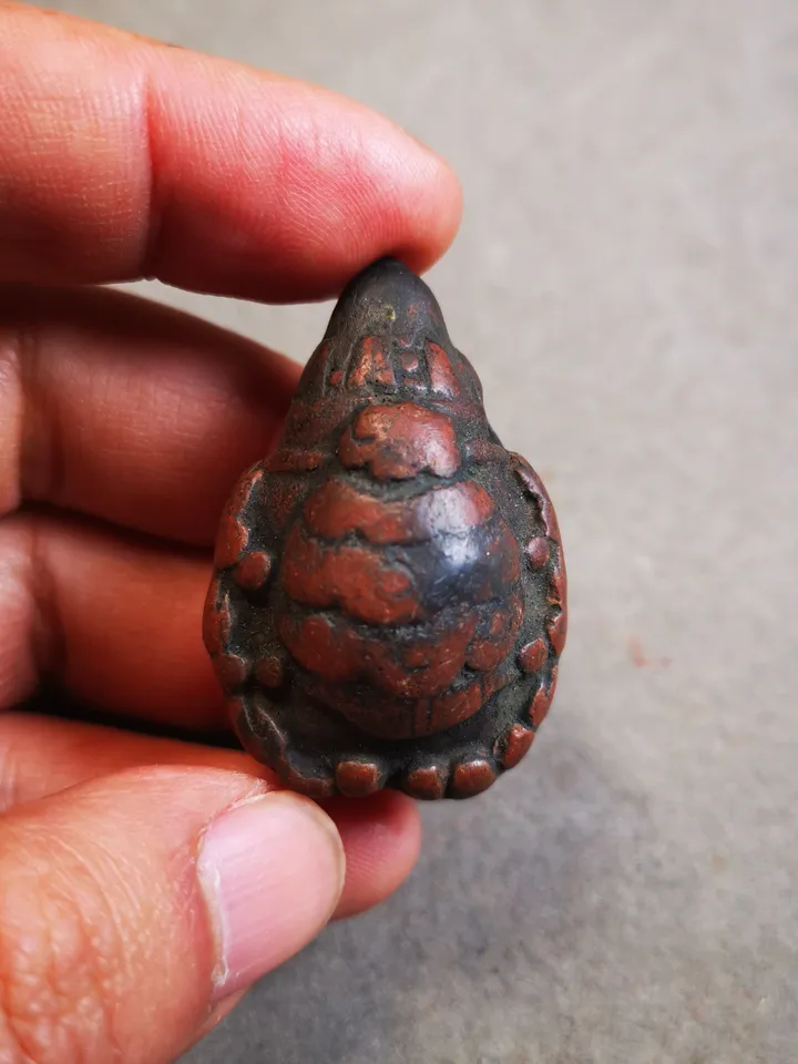 Gandhanra Old Tibetan Tsa Tsa Statue, Scorpion Guru of Padmasambhava, Scorpion Terma Amulet of Wrathful Kila Transmission,50 Years Old