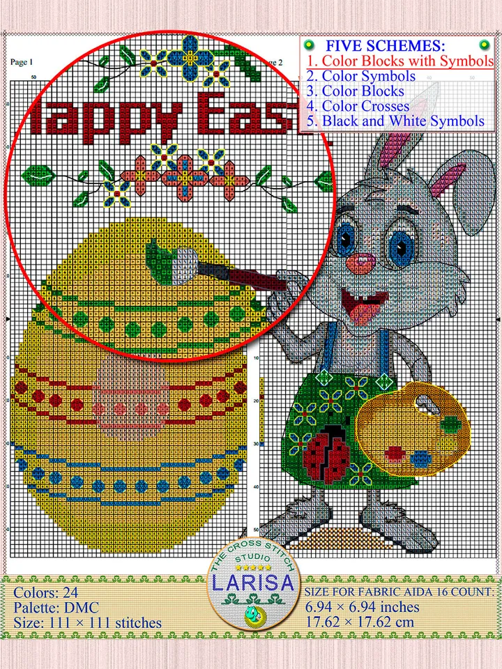 Easter Cross Stitch Pattern | Easter Egg
