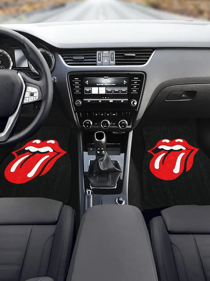 Rolling Stones Front Car Floor Mats Set of 2