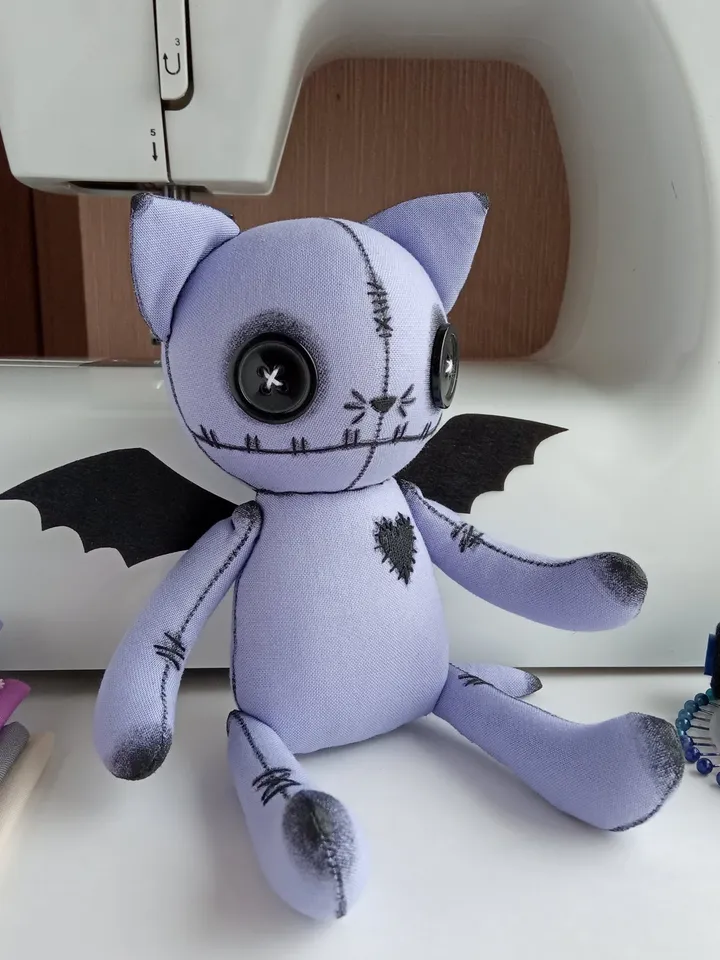Handmade Cat Doll – Purple