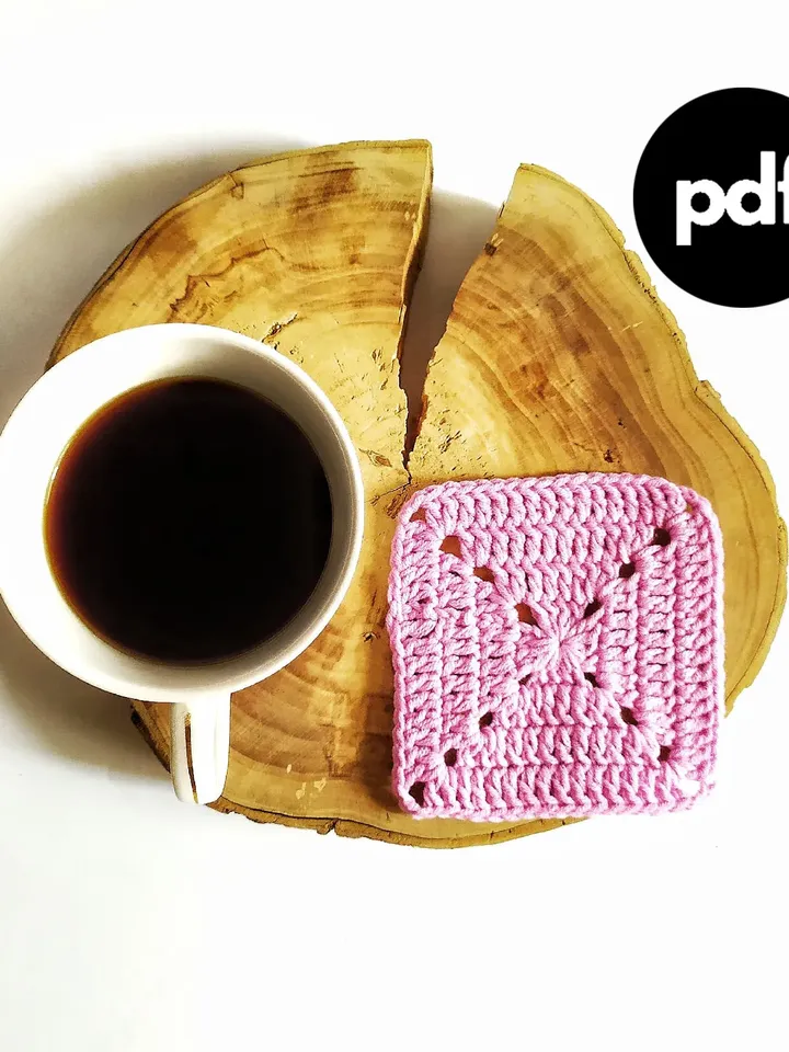 Granny’s coasters Crochet pattern pdf Mug coaster pdf digital file