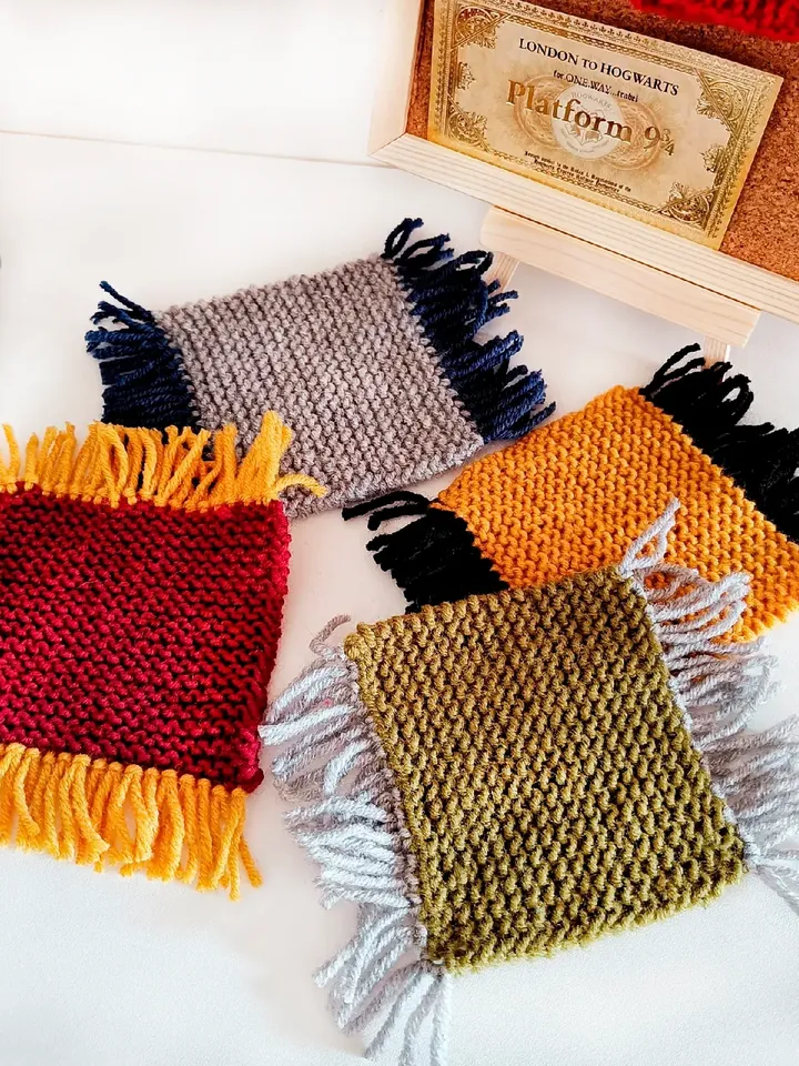 Hogwarts Coasters knitting pattern pdf