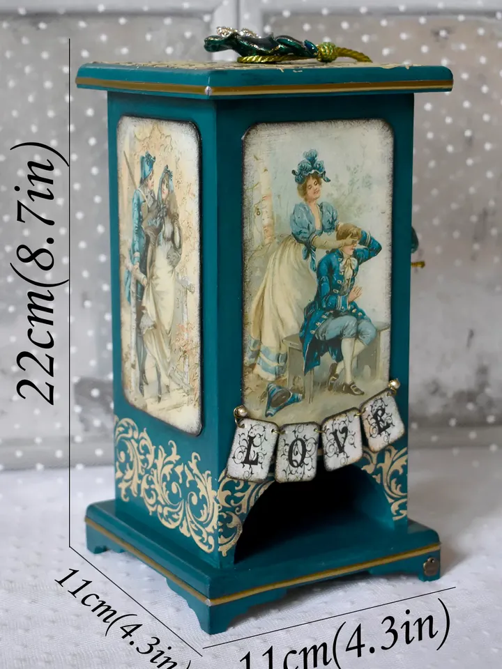 Turquoise LOVE Tea House for Storing Disposable Tea Bags
