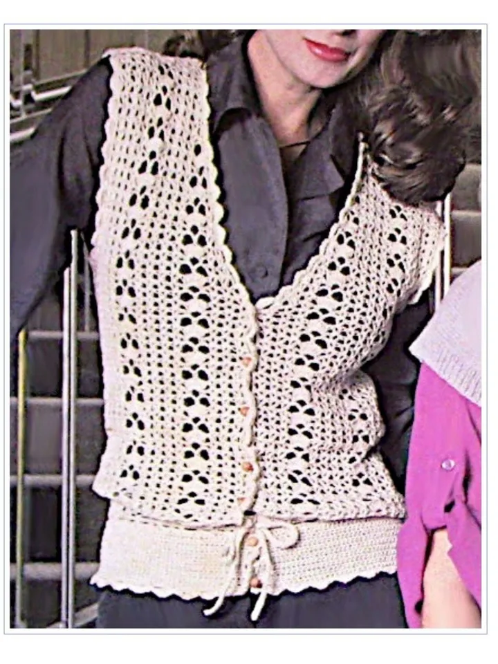 Blouse crochet pattern, women vest crochet pattern pdf
