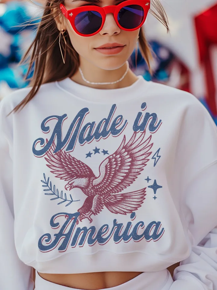 4th of July Sublimations, Designs Downloads, 4th of July, Png, Groovy, Shirt Design Sublimation Downloads, Eagle, 1776, Made In America
