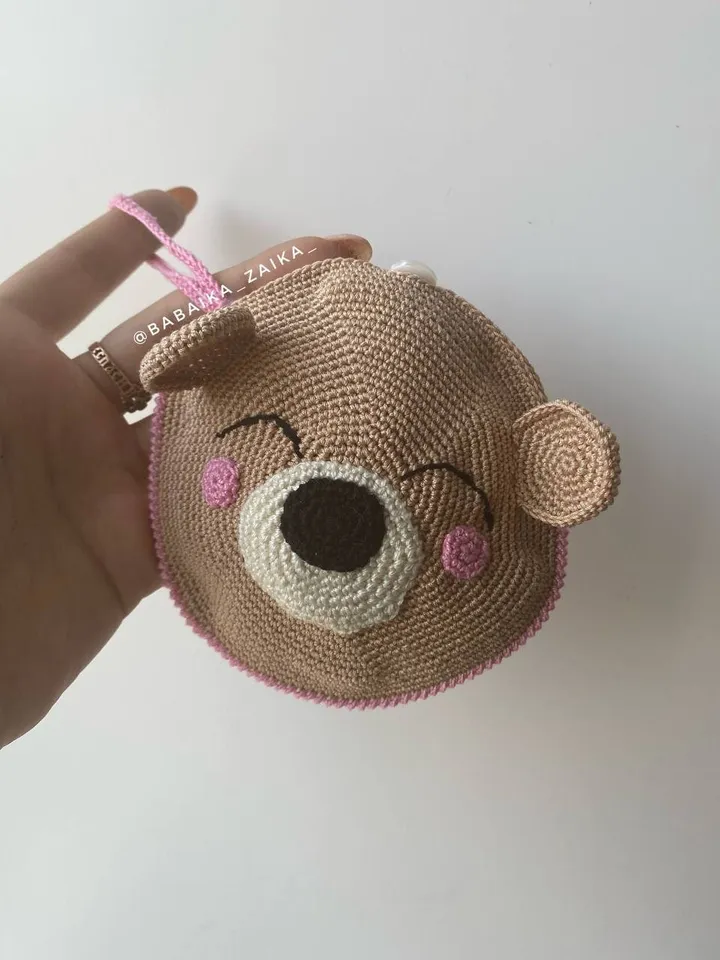 PDF Crochet Baby Doll in the wallet Pattern, Amigurumi bag, Crochet baby pattern, Amigurumi doll pattern, crochet Teddy Bear Pattern