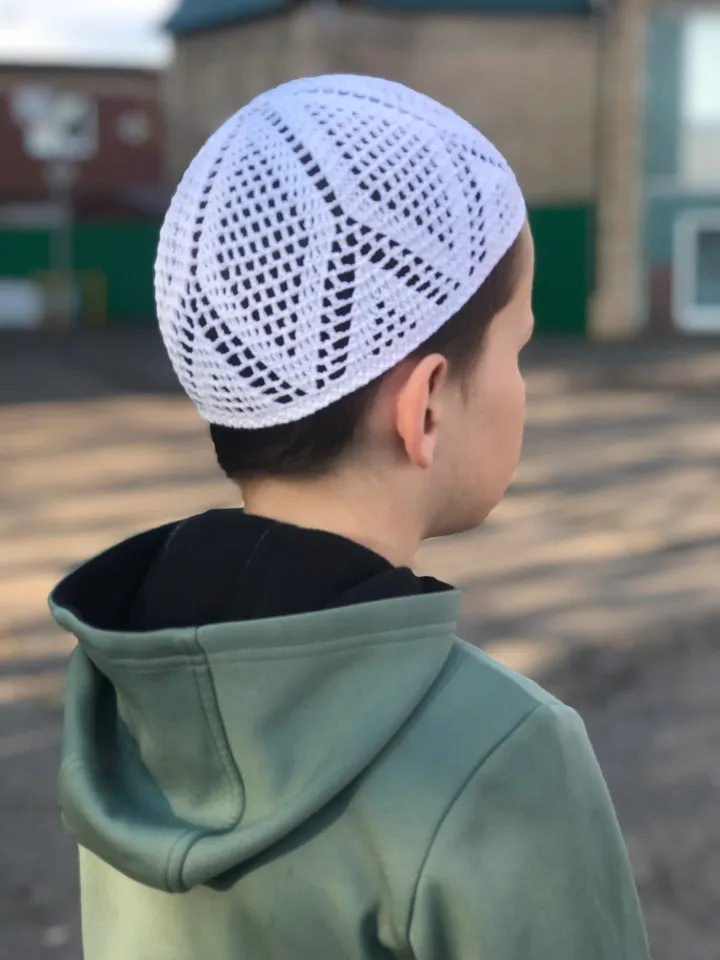 Crochet islam prayer cap for adults PDF pattern