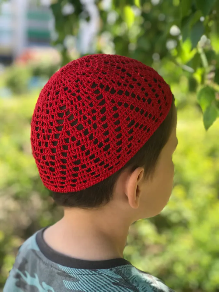 Bucket crochet hat with zigzagging design PDF printable pattern