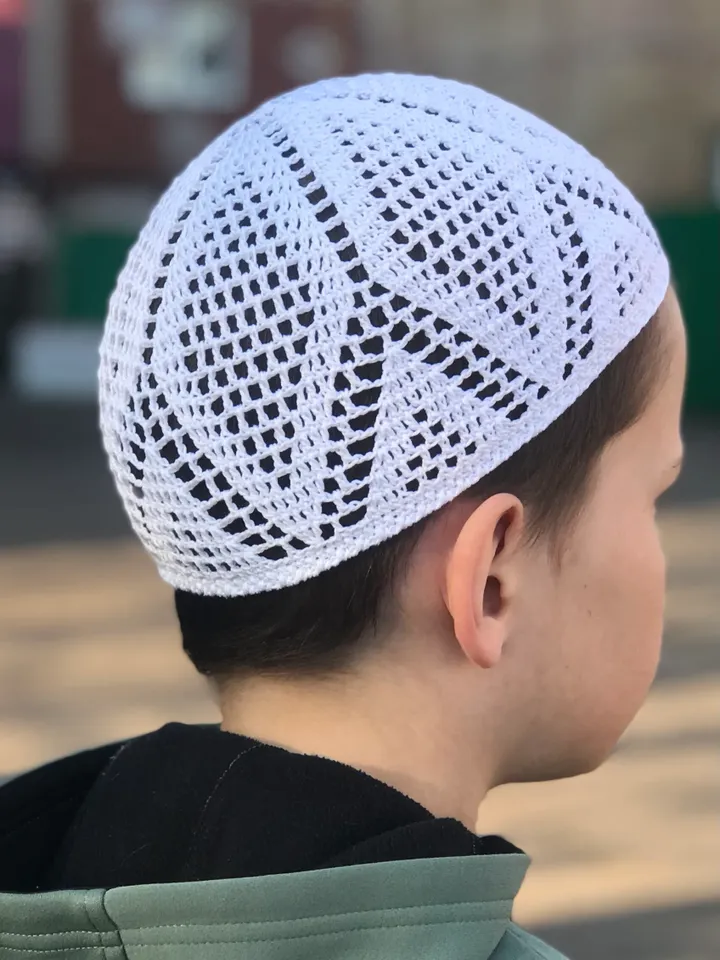 Crochet islam prayer cap for adults PDF pattern